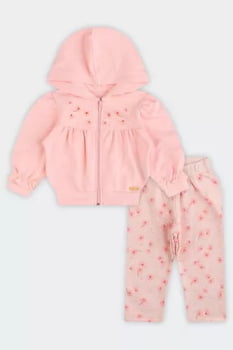 CONJUNTO INFANTIL COLORITTÁ JAQUETA COM CAPUZ E CALÇA EM MOLETOM - 71082