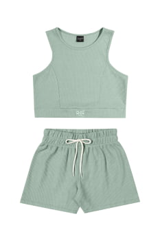 CONJUNTO INFANTIL ELIAN BLUSA CROPPED E SHORT - 271467