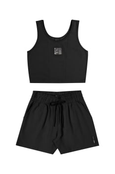 CONJUNTO INFANTIL ELIAN BLUSA CROPPED E SHORT COM BOLSOS - 271465