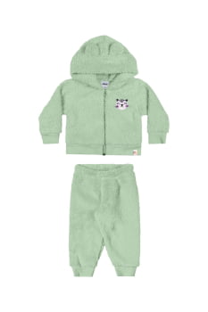 CONJUNTO INFANTIL ELIAN JAQUETA FUN EM PELO E CALÇA - 211462