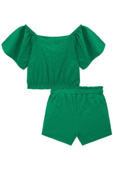 CONJUNTO INFANTIL INFANTI BLUSA BOXY E SHORT SAIA EM LAISE SUMMER - 77379