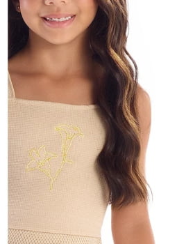 CONJUNTO INFANTIL KIKI BLUSA COM BORDADO E SHORT-SAIA EM TULE - 3400061