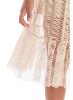 CONJUNTO INFANTIL KIKI BLUSA COM BORDADO E SHORT-SAIA EM TULE - 3400061