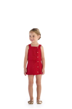 CONJUNTO INFANTIL KIKI BLUSA E SHORT SAIA EM MALHA TEXTURIZADA VERMELHO - 3450085 CONJUNTO INFANTIL KIKI BLUSA E SHORT SAIA EM MALHA TEXTURIZADA VERMELHO - 3450085