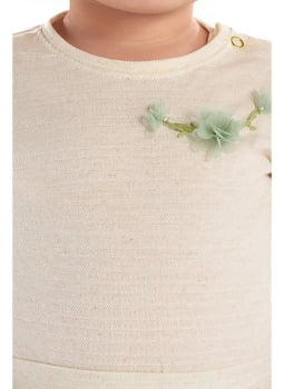 CONJUNTO INFANTIL KIKI BODY TEXTURIZADO E SAIA EM TULE - 1400011