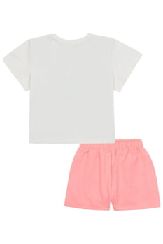 CONJUNTO INFANTIL KUKIÊ BLUSA BOXY EM MEIA MALHA E SHORTS EM CREPE SPAN - 88454