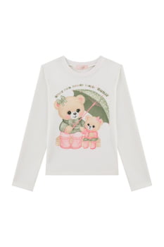 CONJUNTO INFANTIL KUKIÊ BLUSA EM MALHA POWER E SHORTS EM SOFT LINE - 91679