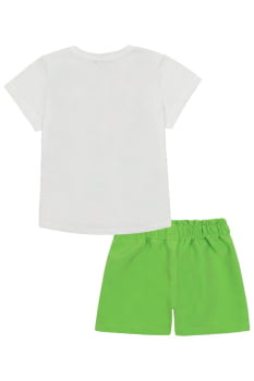 CONJUNTO INFANTIL KUKIÊ BLUSA EM MEIA MALHA E SHORTS EM ALFAIATARIA - 88449