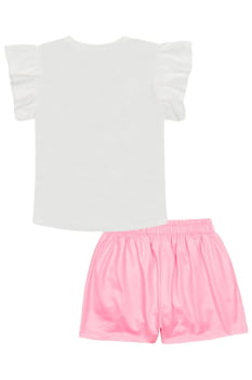 CONJUNTO INFANTIL KUKIÊ BLUSA MEIA MALHA E SHORTS EM MALHA UV - 87697