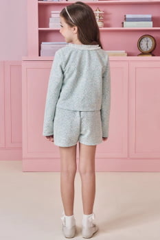 CONJUNTO INFANTIL KUKIÊ CASAQUETO E SHORT-SAIA EM TWEED COMFY - 90922