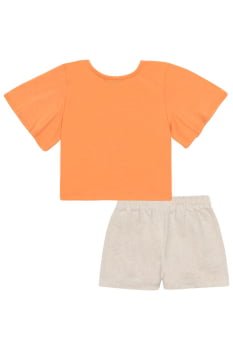 CONJUNTO INFANTIL KUKIÊ CROPPED EM MEIA MALHA FRESH E SHORTS EM MOLETINHO - 88386