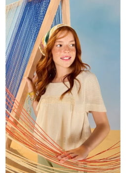 CONJUNTO INFANTIL MENINA ANJO BLUSA EM MALHA TRICOT E SHORTS EM MOLETOM VERDE -4500084