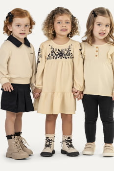 CONJUNTO INFANTIL MENINA COLORITTÁ BLUSA MANGA LONGA E CALÇA LEGGING - 73230