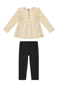 CONJUNTO INFANTIL MENINA COLORITTÁ BLUSA MANGA LONGA E CALÇA LEGGING - 73230