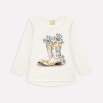 CONJUNTO INFANTIL MENINA MILON BLUSA E CALÇA EM COTTON ESTAMPA FLORES - 2000790