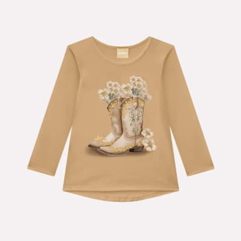 CONJUNTO INFANTIL MENINA MILON BLUSA E CALÇA EM COTTON ESTAMPA FLORES - 2000790
