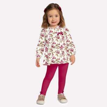 CONJUNTO INFANTIL MENINA MILON BLUSA ESTAMPA MIRTILOS E CALÇA LEGGING - 2000759