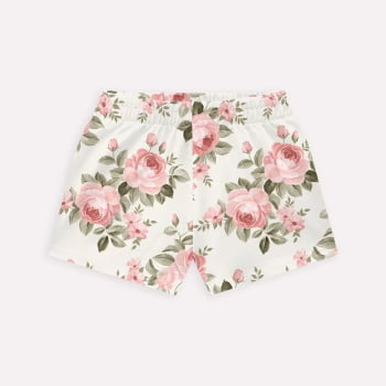 CONJUNTO INFANTIL MILON BLUSA E SHORT ESTAMPA FLORES - 2000948