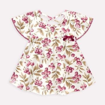 CONJUNTO INFANTIL MILON BLUSA ESTAMPA MIRTILOS E SHORT EM MOLETINHO - 2000949