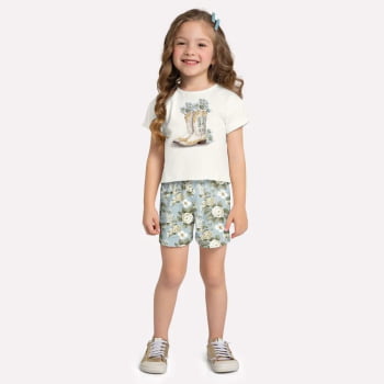 CONJUNTO INFANTIL MILON CLOPPED E SHORT ESTAMPADO - 2000962