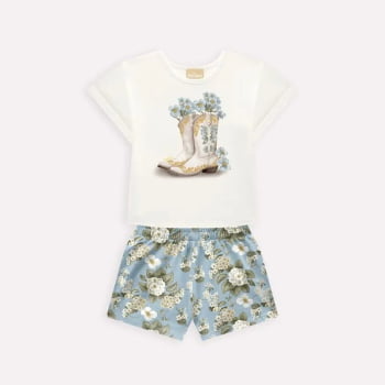 CONJUNTO INFANTIL MILON CLOPPED E SHORT ESTAMPADO - 2000962