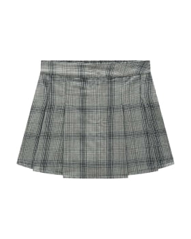 CONJUNTO INFANTIL NINA GO BLUSA BOXY EM MOLETINO E O SHORT SAIA EM ALFAIATARIA XADREZ - 2251034