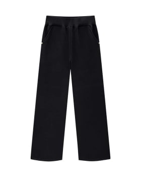 CONJUNTO INFANTIL NINA GO BLUSA CROPPED EM RIBANA E CALÇA WIDE EM MOLETINHO -2251003