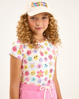 CONJUNTO INFANTIL NINA GO BLUSA EM COTTON ESTAMPADA E SHORT-SAIA EM MOLETINHO - 2254022