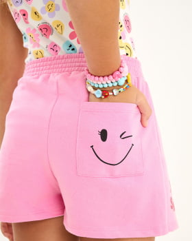 CONJUNTO INFANTIL NINA GO BLUSA EM COTTON ESTAMPADA E SHORT-SAIA EM MOLETINHO - 2254022