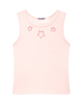 CONJUNTO INFANTIL NINA GO REGATA EM COTTON E SHORT CLOCHARD EM COTTON COM TULE - 2254046