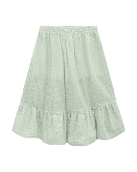 CONJUNTO INFANTIL NINA GO TOP E SAIA MIDI EM TECIDO LESIE COM SHORT INTERNO - 2243034