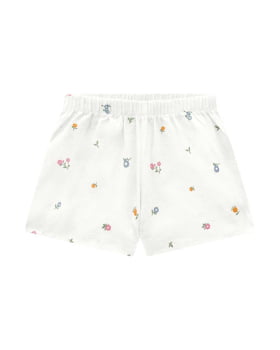 CONJUNTO INFANTIL SOMNII BLUSA EM COTTON E SHORT EM LINHO NATURE ESTAMPADO - 3254032