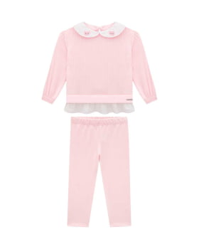 CONJUNTO INFANTIL SOMNII BLUSÃO EM SORT COLETE COM TRICOLINE E LEGGING - 3251029