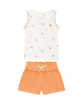 CONJUNTO INFANTIL SOMNII REGATA EM RIBANAN E SHORT EM MOLETINHO - 3254016 CONJUNTO INFANTIL SOMNII REGATA EM RIBANAN E SHORT EM MOLETINHO - 3254016