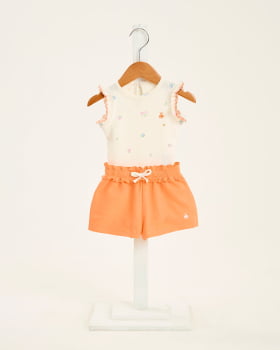 CONJUNTO INFANTIL SOMNII REGATA EM RIBANAN E SHORT EM MOLETINHO - 3254016 CONJUNTO INFANTIL SOMNII REGATA EM RIBANAN E SHORT EM MOLETINHO - 3254016