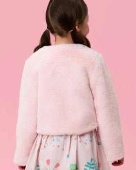 CASACO INFANTIL MON SUCRÉ PELUCIADO ROSA - 51134228026