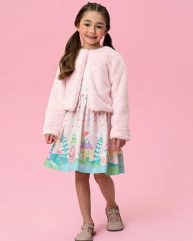 CASACO INFANTIL MON SUCRÉ PELUCIADO ROSA - 51134228026
