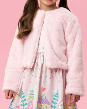 CASACO INFANTIL MON SUCRÉ PELUCIADO ROSA - 51134228026