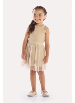 MACAQUINHO INFANTIL KIKI EM TRICOT COM SAIA EM TULE - 2300029 MACAQUINHO INFANTIL KIKI EM TRICOT COM SAIA EM TULE - 2300029