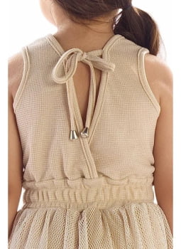MACAQUINHO INFANTIL KIKI EM TRICOT COM SAIA EM TULE - 2300029