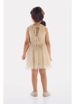 MACAQUINHO INFANTIL KIKI EM TRICOT COM SAIA EM TULE - 2300029 MACAQUINHO INFANTIL KIKI EM TRICOT COM SAIA EM TULE - 2300029