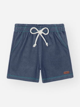 CONJUNTO INFANTIL DIVERTTO BODY COM CAMISA XADREZ E BERMUDA JEANS - 16268