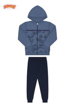 CONJUNTO INFANTIL ALAKAZOO JAQUETA ESTAMPADA E CALÇA EM MOLETOM -19146