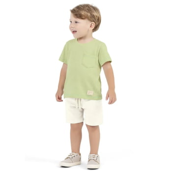 CONJUNTO INFANTIL COLORITTÁ CAMISETA COM TEXTURA E BERMUDA EM SARJA - 72140