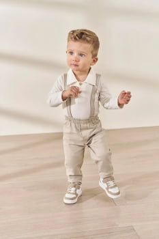 CONJUNTO INFANTIL DIVERTTO BABY BODY POLO E CALÇA EM SARJA - 16213