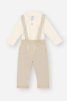 CONJUNTO INFANTIL DIVERTTO BABY BODY POLO E CALÇA EM SARJA - 16213