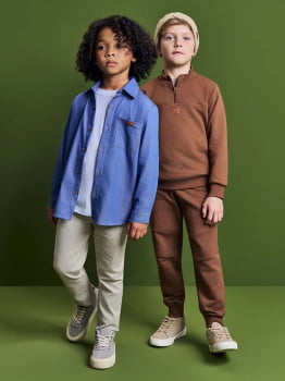CONJUNTO INFANTIL DIVERTTO BLUSÃO E CALÇA JOGGER EM MOLETOM FELPADO - 022261150