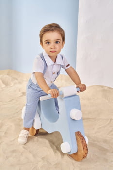 CONJUNTO INFANTIL DIVERTTO BODY E CALÇA ACOMPANHA SUSPENSÓRIO - 16267