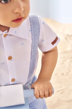 CONJUNTO INFANTIL DIVERTTO BODY E CALÇA ACOMPANHA SUSPENSÓRIO - 16267