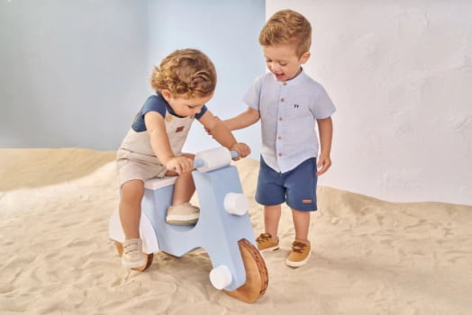 CONJUNTO INFANTIL DIVERTTO BODY POLO E JARDINEIRA - 16244
